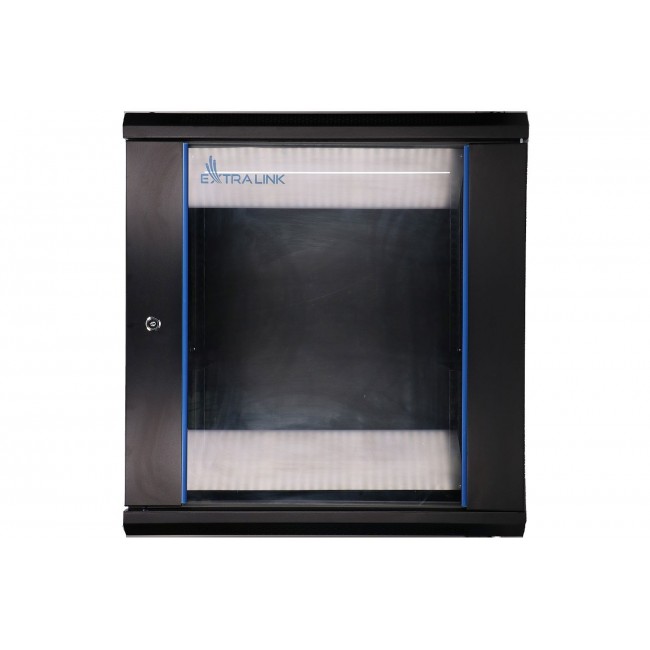 Extralink Rackmount cabinet 12U 600x450 Black wall mounted