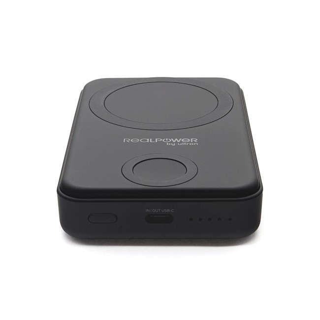 RealPower 444408 power bank 10000 mAh Wireless charging Black