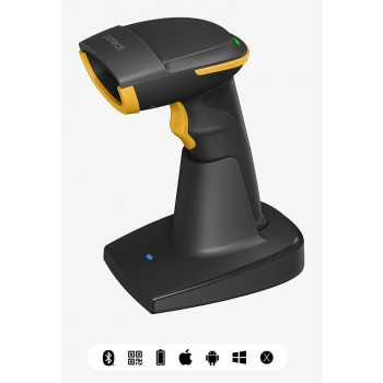 Inateck BCST-54 Handheld bar code reader 1D/2D CMOS Black, Yellow