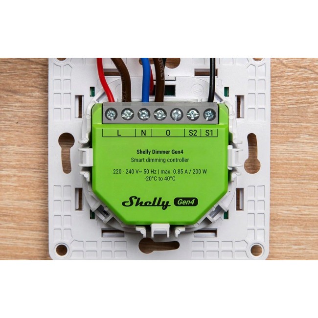 Shelly Dimmer Gen4 Smart Dimmer Wi-Fi Bluetooth, Green