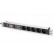 Digitus Socket strip with aluminum profile and switch, surge protection, integrated line filter, 5-way safety sockets, 2 m cable safety plug Digitus Socket strip with aluminum profile and switch, surge protection, integrated line filter, 5-way safety sockets, 2 m cable safety plug