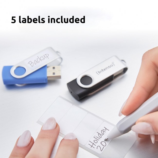Intenso 5 x USB flash drive Office Line, 64 GB, USB-A, 3.2 Gen 1x1, assorted colors