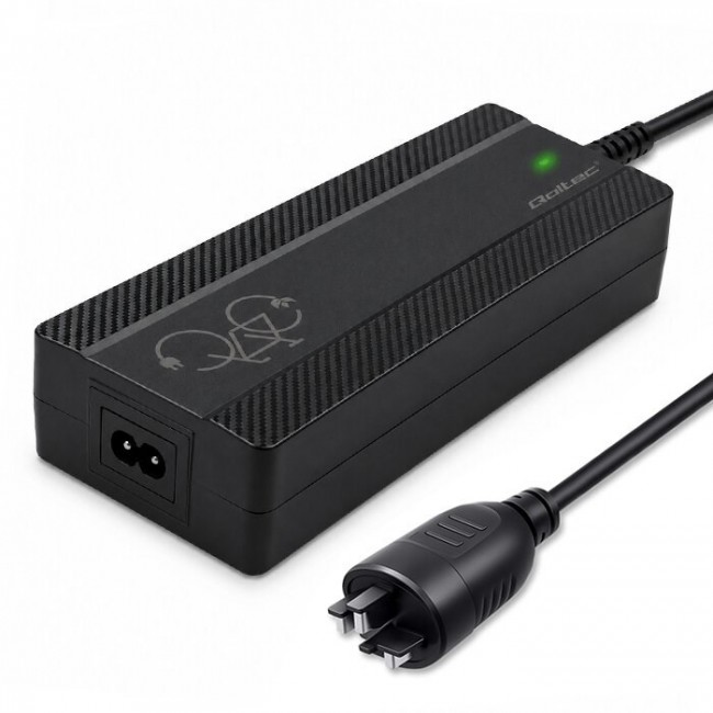 Qoltec Szybka adowarka do roweru skutera elektrycznego 36V | 42V | 4A |wtyczka Bosch + kabel zasilający