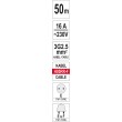 Yato YT-8108 power extension 50 m 4 AC outlet(s) Indoor/outdoor Black, Red, White