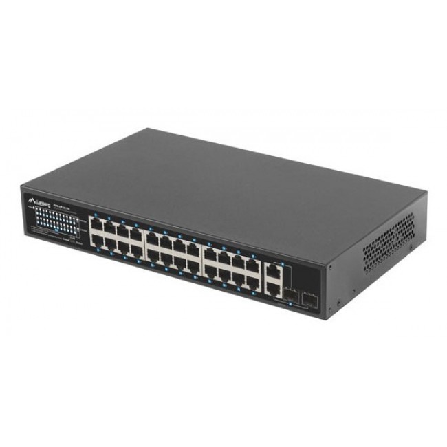 Lanberg Switch 24X 100MB DSP+/2X Combo Rack 19