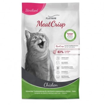 PLATINUM MeatCrisp Sterilised Chicken - dry cat food - 3kg