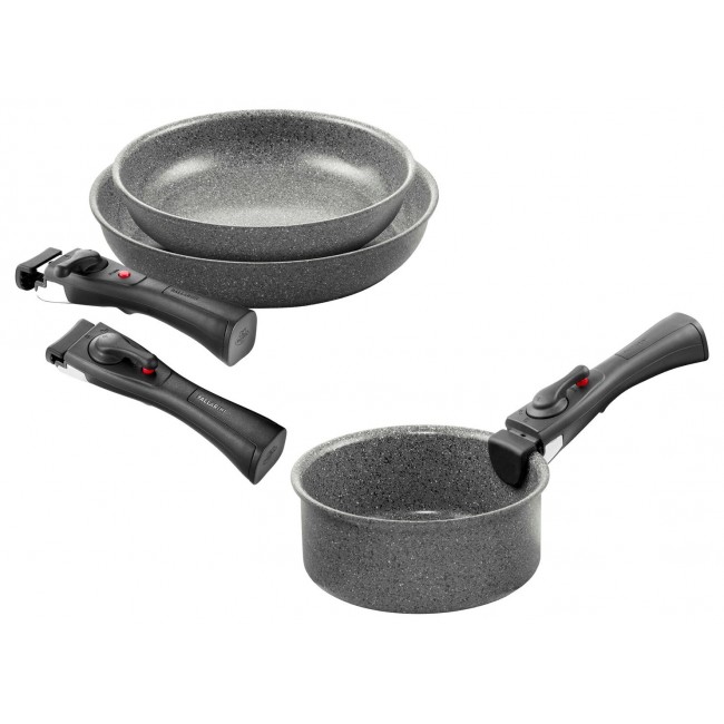 BALLARINI TORRE Set of 2 frying pans (24 + 28 cm) + saucepan 16 cm 3H