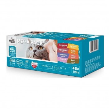FRENDI Mega Pack Chunks in jelly - wet cat food - 48x100g