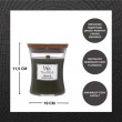 Scented Candle, Medium WOODWICK Fraser FIR 275 g, 1 piece