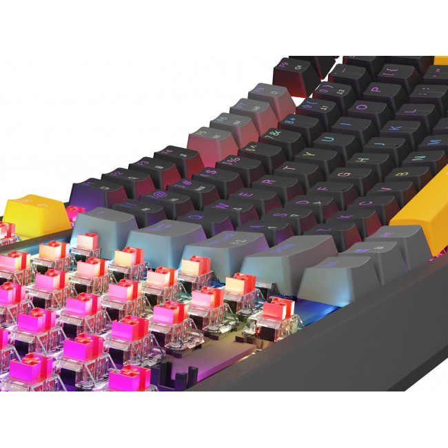 GENESIS Thor 230 TKL keyboard Gaming USB QWERTY Black, Grey, Orange
