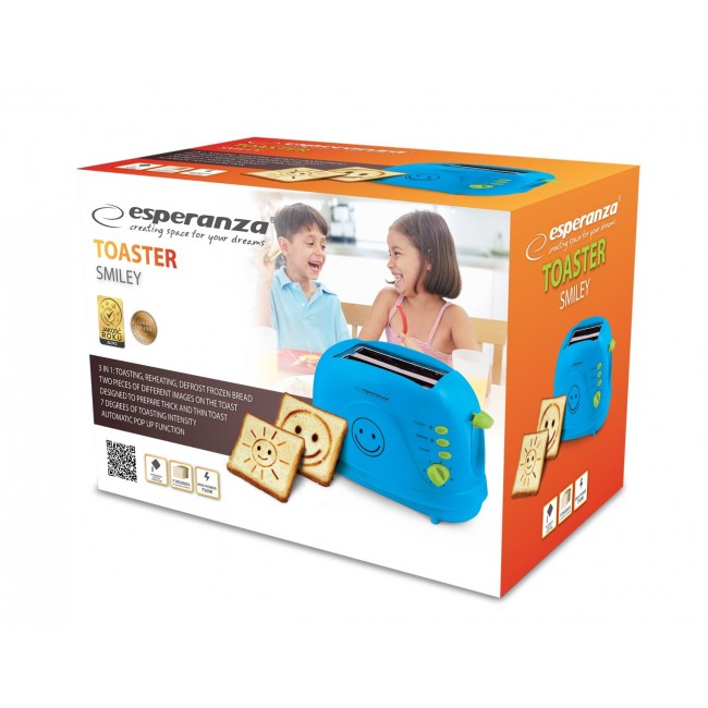 Esperanza EKT003B Toaster 750 W Blue