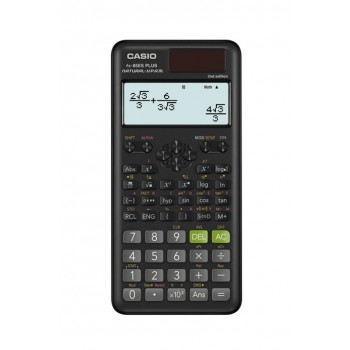 CASIO FX-85ESPLUS-2 B CALCULATOR SCIENTIFIC 252 FUNCTIONS 77X162MM, CARDBOARD BOX, BLACK