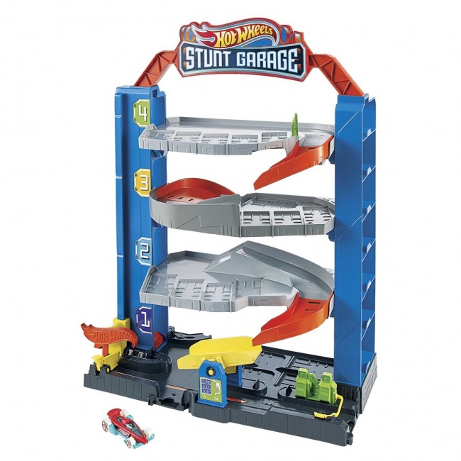 Hot Wheels City Stunt Garage Playset with 1 Toy Car in 1:64 Scale & Storage for 20+ Vehicles Hot Wheels City Stunt Garage Playset with 1 Toy Car in 1:64 Scale & Storage for 20+ Vehicles
