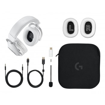 Logitech G 981-001269 headphones/headset Wireless Head-band Gaming Bluetooth White