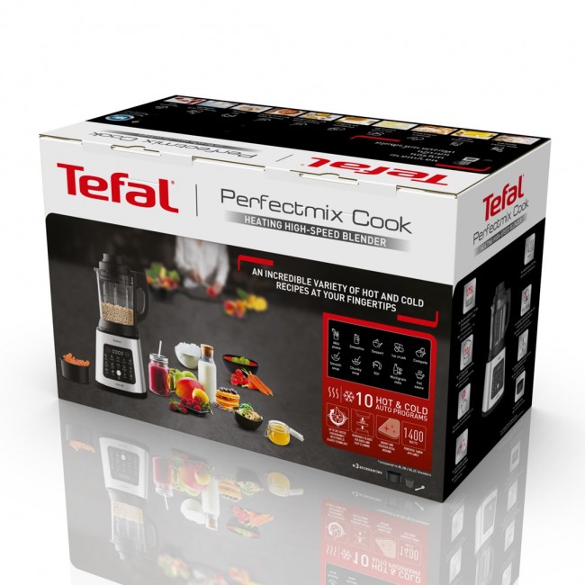 Tefal Perfectmix Cook BL83SD 1.75 L Tabletop blender 1400 W Black, Stainless steel