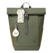 Rivacase Eden backpack Travel backpack Olive PU leather, Polyester, Recycled polyethylene terephthalate (rPET)