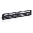 Equip 48-Port Keystone Cat.6 Shielded Patch Panel, Black Equip 48-Port Keystone Cat.6 Shielded Patch Panel, Black