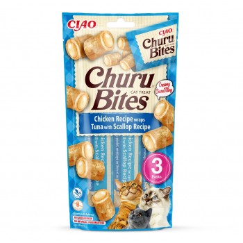 INABA Churu Bites Chicken with tuna and scallops - cat treats - 3x10 g