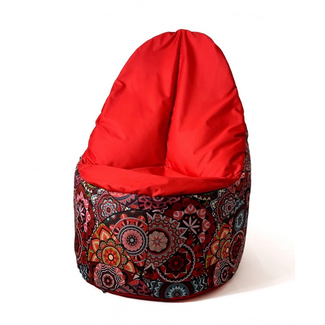 Sako bag pouffe Mandala print-red XL 120 x 80 cm