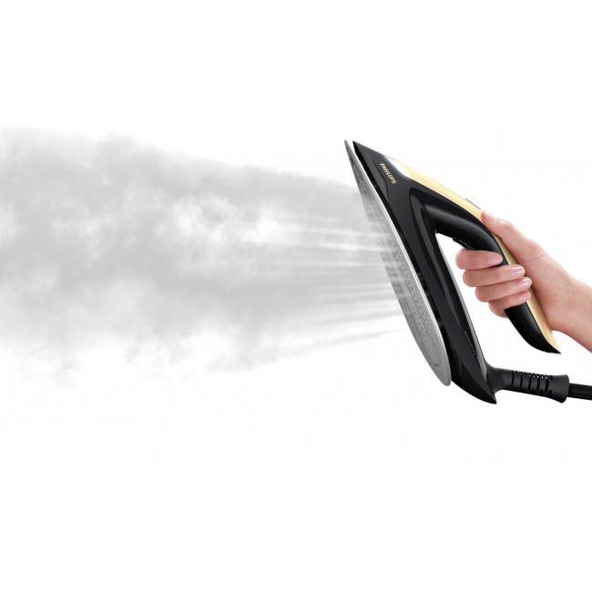 Philips PSG8140/80 steam ironing station 2700 W 1.8 L SteamGlide Elite soleplate Black, Gold