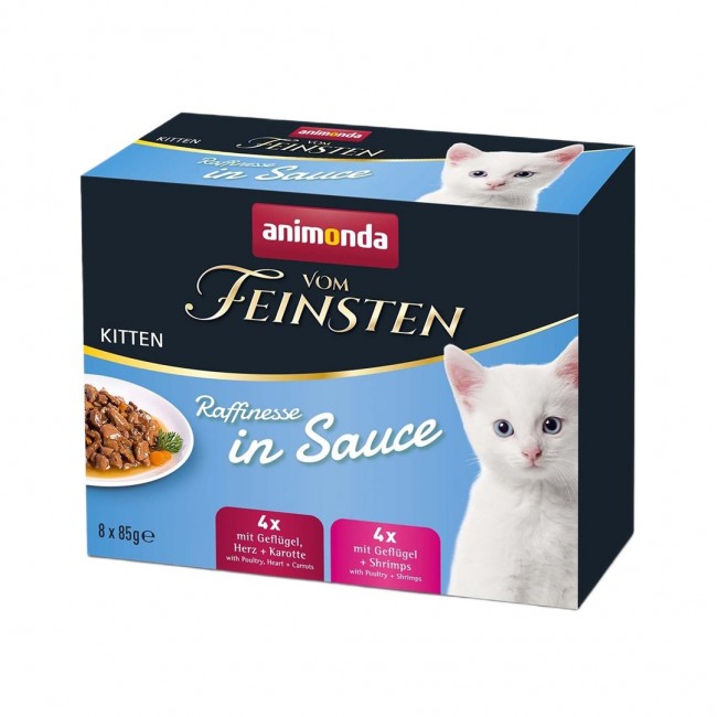 ANIMONDA Vom Feinsten Kitten Raffinesse in sauce - wet cat food - 8x85g ANIMONDA Vom Feinsten Kitten Raffinesse in sauce - wet cat food - 8x85g