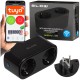 TUYA WiFi-controlled double smart socket, black TUYA WiFi-controlled double smart socket, black