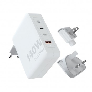 XTORM adowarka turystyczna 140W GaN +kabel USB-C PD bia a