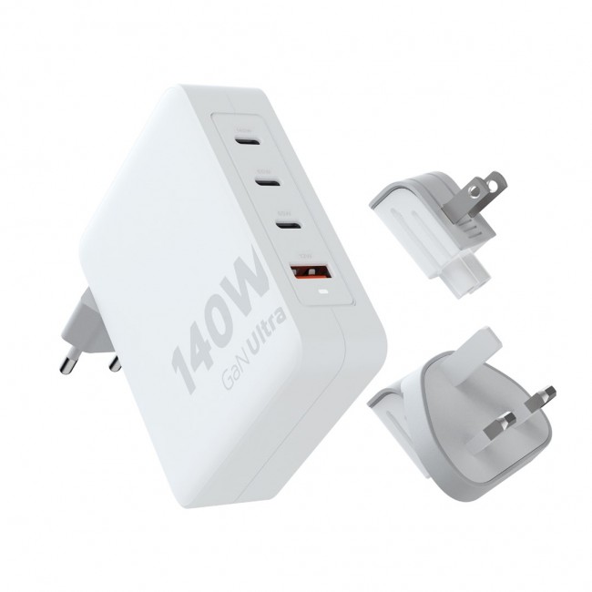 XTORM adowarka turystyczna 140W GaN +kabel USB-C PD bia a