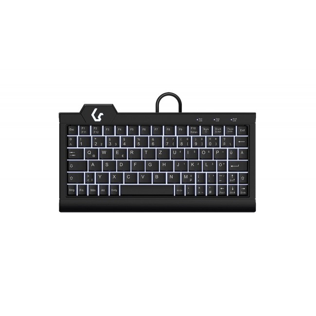 KeySonic KSK-3010ELC (DE) keyboard Home USB QWERTZ German Black