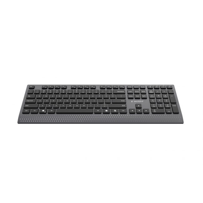 Gembird KB-MCH-06 Slim wired multimedia keyboard with Type-C adapter, US layout, black