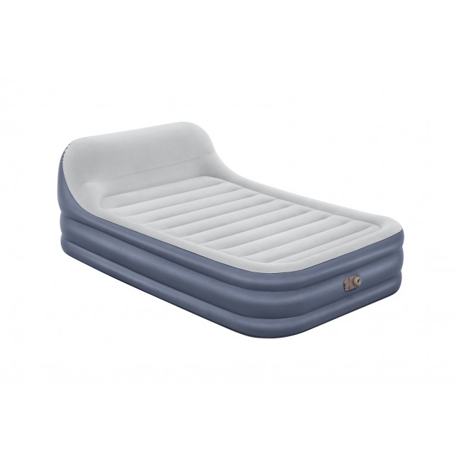 Bestway Tritech SleekFlow Headboard Air Mattress Queen with Built-in AC Pump and Antimicrobial Coating 2.26 m x 1.52 m x 84 cm