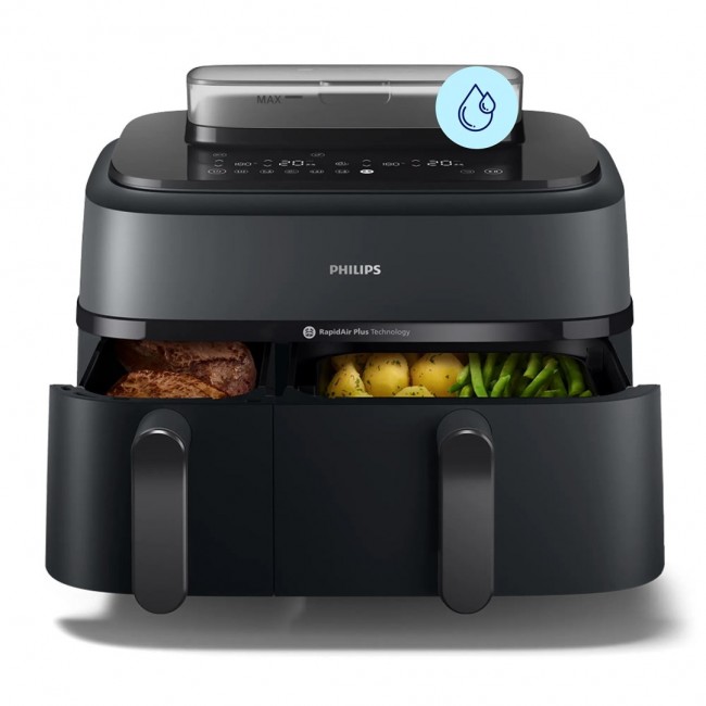 Philips 5000 series NA550/00 fryer Double 9 L Stand-alone 2750 W Hot air fryer Black