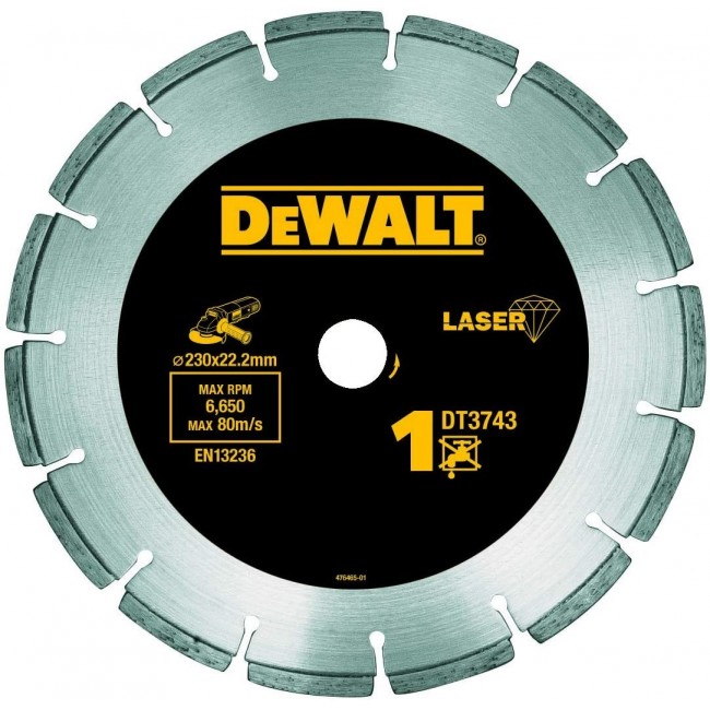 DeWALT DT3743-XJ angle grinder accessory Cutting disc DeWALT DT3743-XJ angle grinder accessory Cutting disc