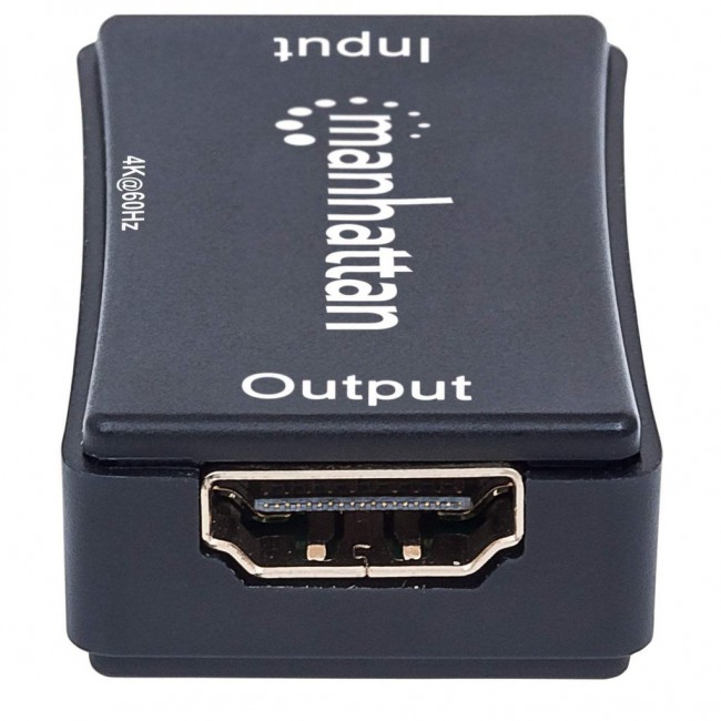 Manhattan HDMI Repeater, 4K@60Hz, Active, Boosts HDMI Signal up to 40m, Black, Three Year Warranty, Blister Manhattan HDMI Repeater, 4K@60Hz, Active, Boosts HDMI Signal up to 40m, Black, Three Year Warranty, Blister