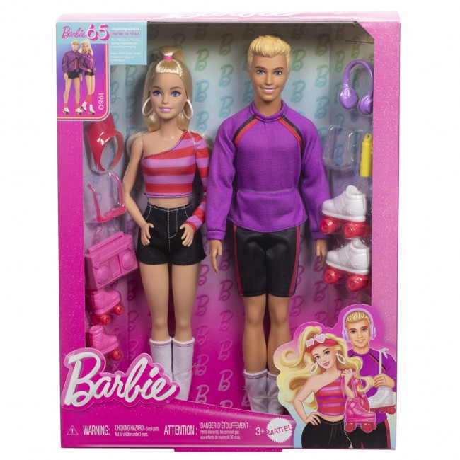 Barbie Fashionistas 2 Doll & 6 Accessories Set, Roller-Skating Theme, 65th Anniversary Barbie Fashionistas 2 Doll & 6 Accessories Set, Roller-Skating Theme, 65th Anniversary