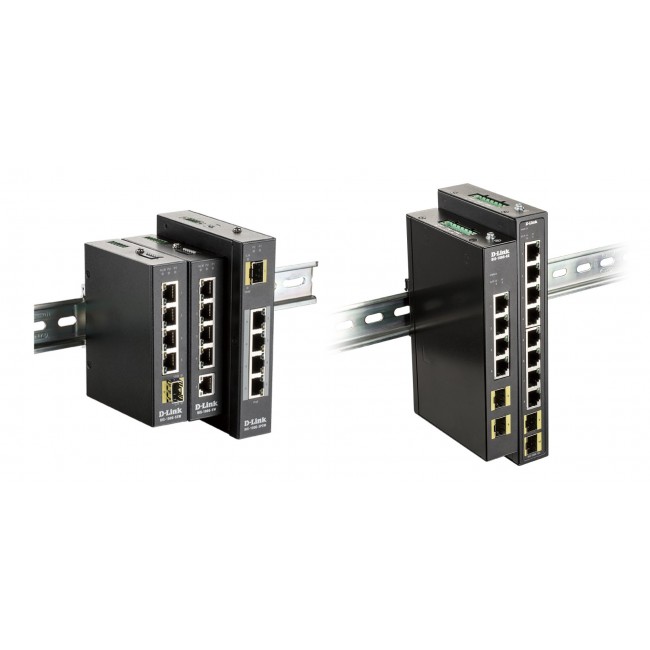 D-Link 8-port Gigabit Industrial Switch including 2 x 100/1000M SFP D-Link 8-port Gigabit Industrial Switch including 2 x 100/1000M SFP