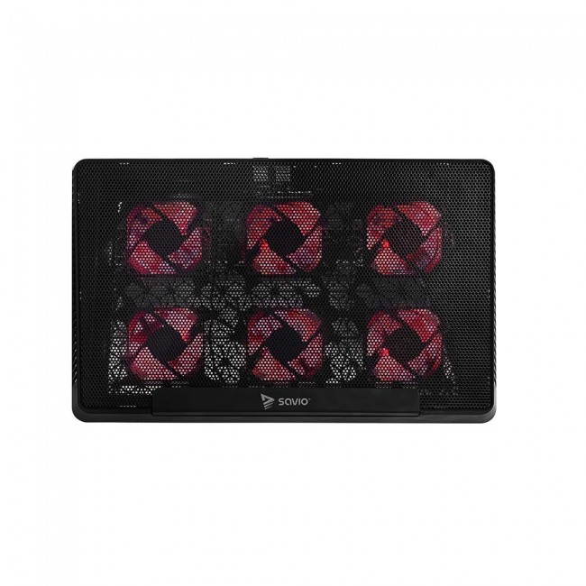 Laptop cooling pad, 6 backlit fans, 2000 RPM, SAVIO COS-01