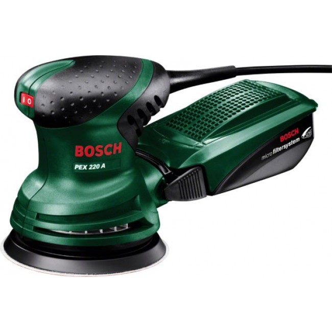 Bosch PEX 220 A Orbital sander 24000 OPM Black, Green Bosch PEX 220 A Orbital sander 24000 OPM Black, Green