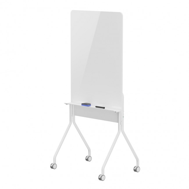 Ergo Office mobile dry erase board, vertical orientation, white, single sided, with shelf, board dimensions 1190x790mm, ER-305 Ergo Office mobile dry erase board, vertical orientation, white, single sided, with shelf, board dimensions 1190x790mm, ER-305