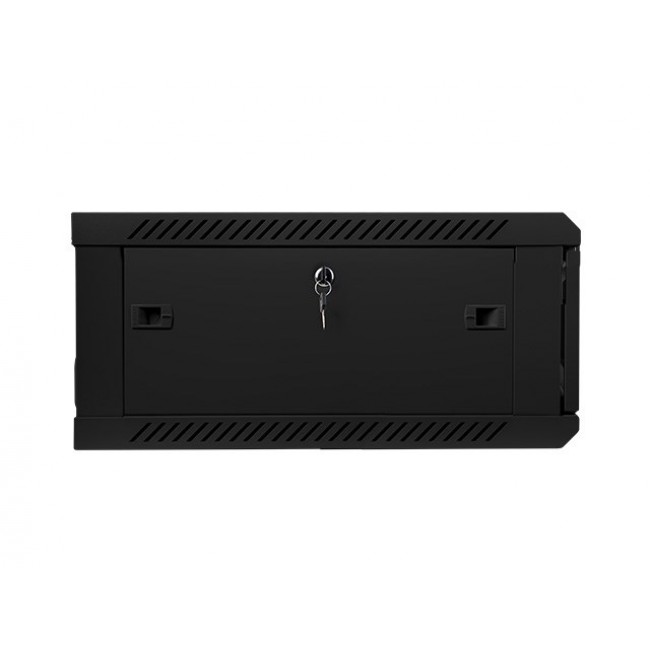 Lanberg wall-mounted installation rack cabinet 19'' 4U 600x600mm black (glass door)