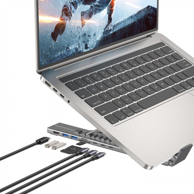 UNITEK D1137AGY01 laptop dock/port replicator Docking USB 3.2 Gen 1 (3.1 Gen 1) Type-C Silver
