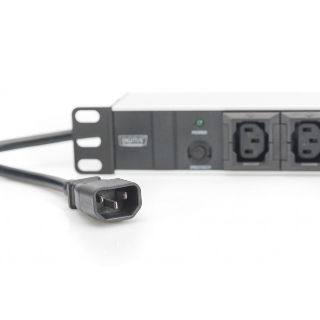 Digitus Socket strip with aluminum profile, 10-way, 2 m supply cable IEC C14 plug Digitus Socket strip with aluminum profile, 10-way, 2 m supply cable IEC C14 plug