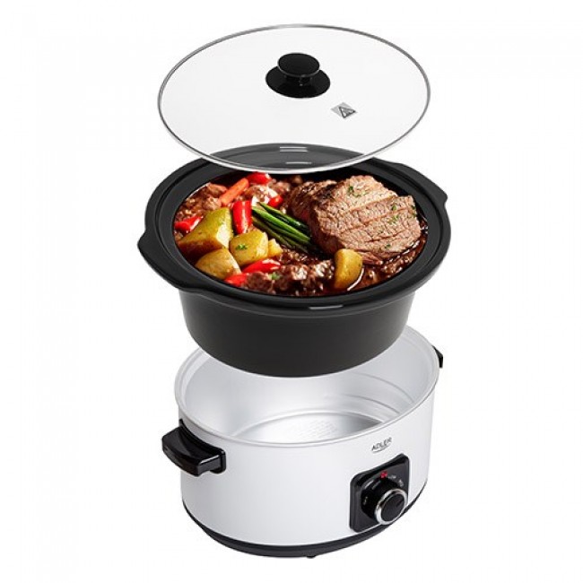 Adler AD 6413W slow cooker 5.8 L 290 W White, Black Adler AD 6413W slow cooker 5.8 L 290 W White, Black
