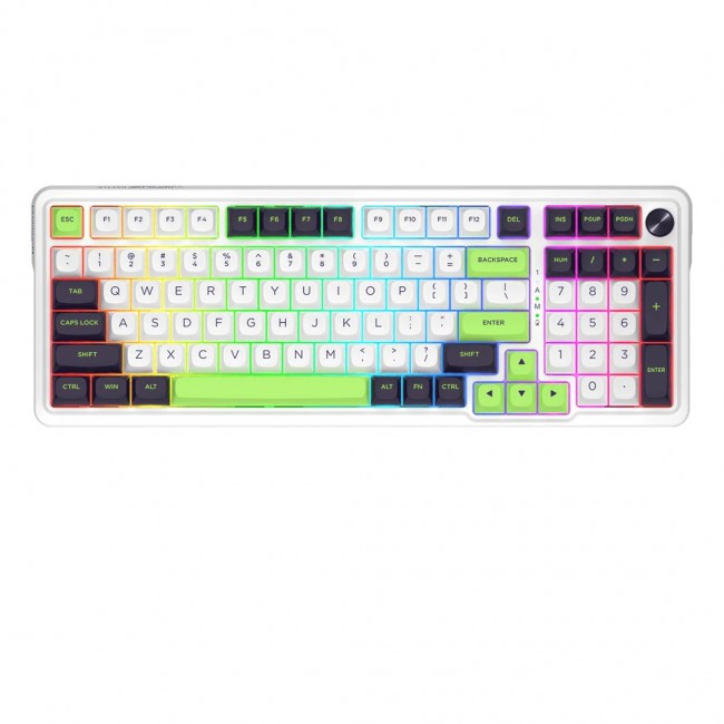 REDRAGON K686WBG-RGB-MAX Eisa Max keyboard USB + RF Wireless + Bluetooth White, Black
