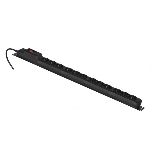 Activejet COMBO 12 socket power strip 1,5m black Activejet COMBO 12 socket power strip 1,5m black