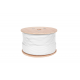 Coaxial cable F690BV. A white spool of 305m Coaxial cable F690BV. A white spool of 305m
