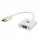 SAVIO HDMI (M) TO VGA (F) ADAPTER WHITE CL-201 SAVIO HDMI (M) TO VGA (F) ADAPTER WHITE CL-201