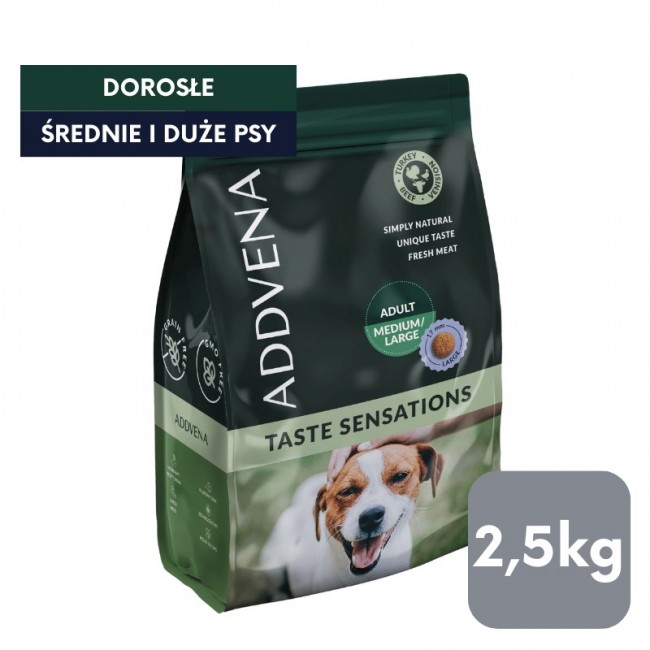 ADDVENA Taste Sensations Adult Medium/Large Turkey - dry dog food - 2,5kg