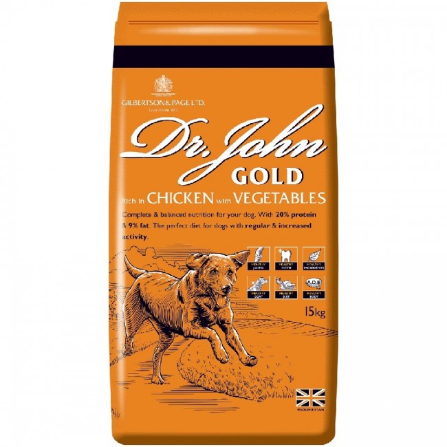 DR JOHN Gold Chicken - dry dog food - 15kg