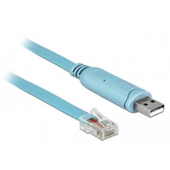 DeLOCK Adapter USB 2.0 Type-A male 1 x Serial RS-232 RJ45 male 2.0 m blue